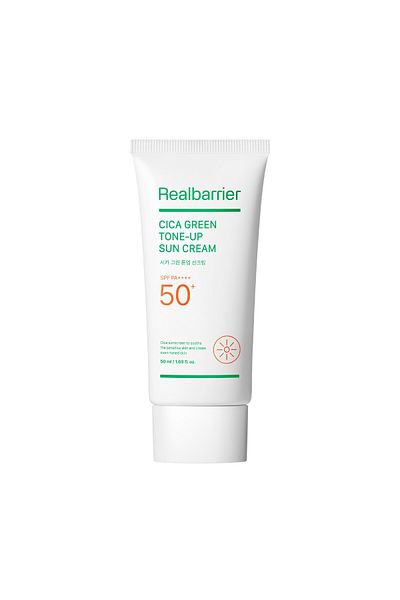 Real Barrier Sunscreen for sensitive skin SPF50+ PA++++ Real Barrier Cica Green Tone-up 50ml