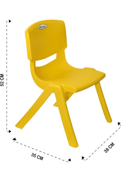 NEXTBRIDGE - Baby Chair Kids Plastic School Study Chair Yellow Color