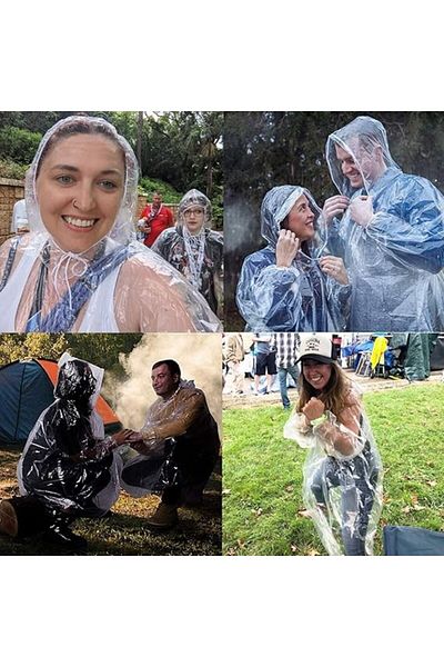 Teo Rain Cape, , for Adults, 150 x 90 cm, Poncho Type, Waterproof, Disposable, 30 g