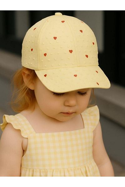 Zekids Girl's Heart Patterned Cap Hat for 1-3 Years Old