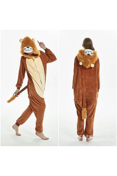 GALASUN Pajamas, one-piece microfiber jumpsuit GALA21-922 Brown