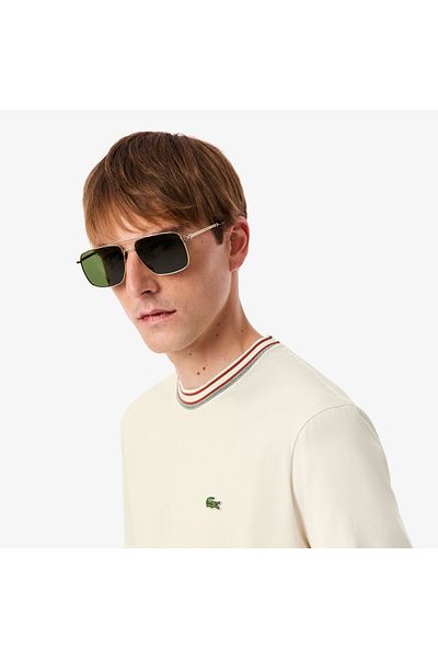 Lacoste French Made Stripe Neck T-shirt - TH5455-00-XFJ