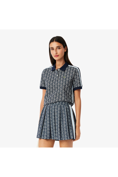 Lacoste Slim Fit Monogram Jacquard Polo Shirt - DF3364-00-525