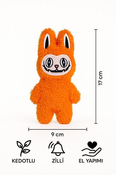 Lazy Paws Cat Toy Interactive with Catnip and Bell, Stress Reducing, Relaxing Playmate - Orange Plush