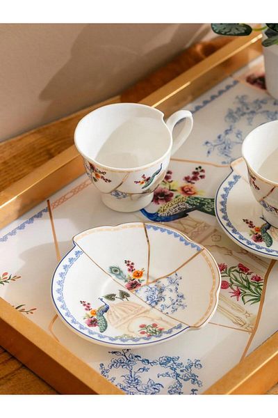 LC Waikiki Lcw Home Printed Coffee Cup Set for 2 Persons 90 ml (W5)