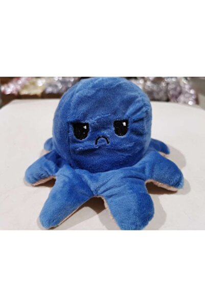 Royal Reversible Plush Octopus with Happy and Sad Face, Model 18, Multicolor