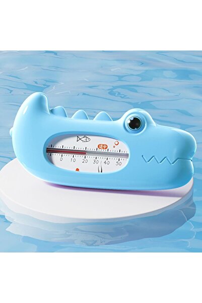 Flippy Floating Waterproof Bath Thermometer, Crocodile Model, Blue
