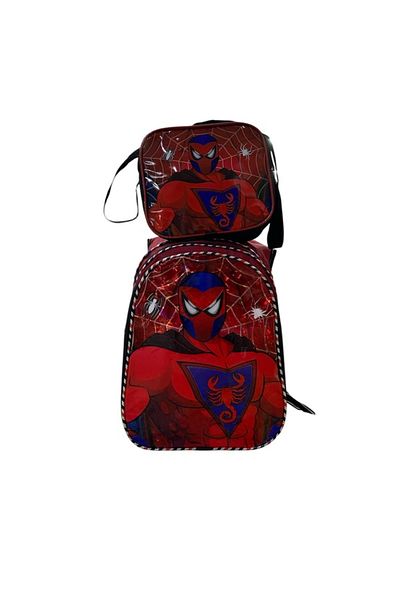 Askıcı School and Lunch Box for Kindergarten and Primary School with 2 |   Spiderman Patterned Bag