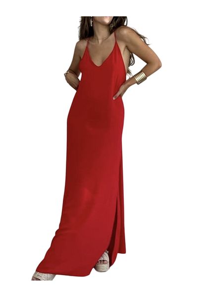 OEM Rochie lunga vaporoasa rosie