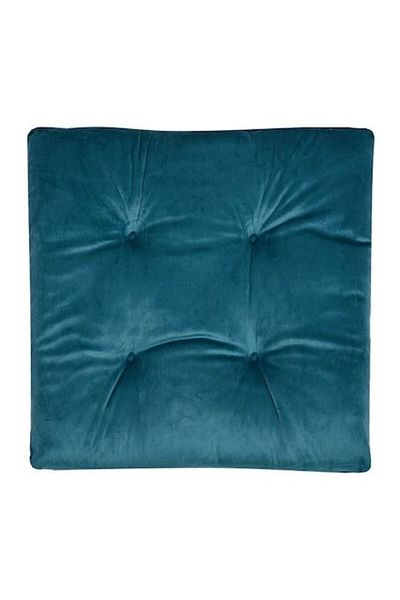 OEM Pernă decorativă pentru scaun, catifea, culoare petrol, 38x38cm