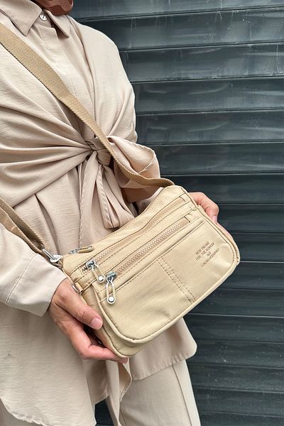 Just Polo Imported Crinkle Fabric Unisex Shoulder Bag