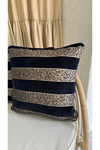 Decamor home Țesătură albastru bleumarin 1 Husă de pernă de calitate 1 buc