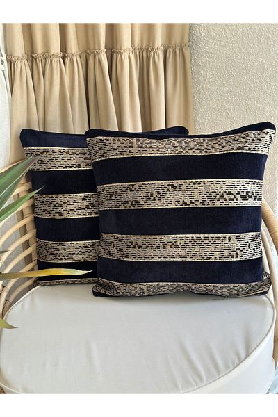 Decamor home Țesătură albastru bleumarin 1 Husă de pernă de calitate 1 buc