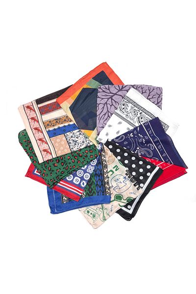 nazipek Set of 10 100% Cotton Bandana Scarf 55x55cm Wholesale Gift Ethnic Geometric Floral