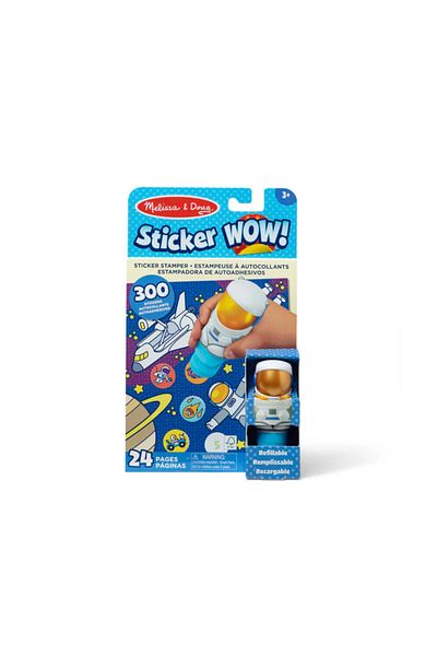 Melissa & Doug Sticker WOW! Sticker Stamper & Activity Pad – Astronaut Theme – Kids Ages 3+