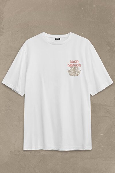 Kendim Seçtim Tricou oversize alb Amon Amarth Tricou cu imprimeu Viking cu muzică metalică
