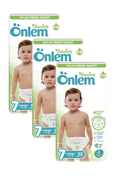 ÖNLEM Botanika 7 Numara Bebek Bezi xxLarge 19+ Kg 50 li X 3 Adet