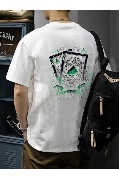 FUFLUNS TRIUC OVERSIZE CU Gâtul Crew Imprimat cu Hârtie