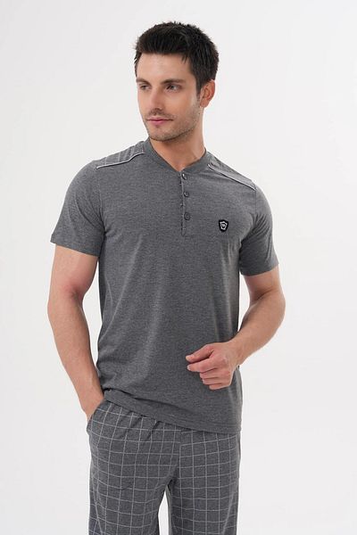 Mavelle Men's Large Size 3 Piece Pajamas Suit with Shorts 2980