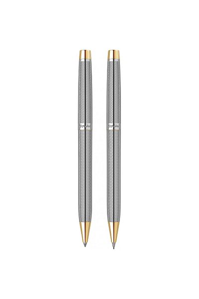 Scrikss 722W Ballpen + Versatile Double Set Gold Chrome (Lifetime Warranty-Luxury Box)
