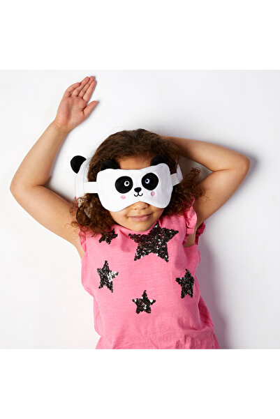Relaxeazzz Çocuk Seyahat Yastığı ve Göz Maskesi-Panda
