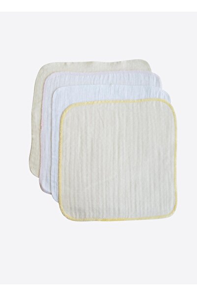 kitikate Organic Bella 4-Piece 4 Layer Muslin Mouth Wipes Multicolor