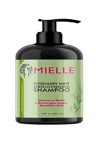 mielle organics شامبو مقوي للشعر بنكهة إكليل الجبل والنعناع، ​​غني بالبيوتين،...