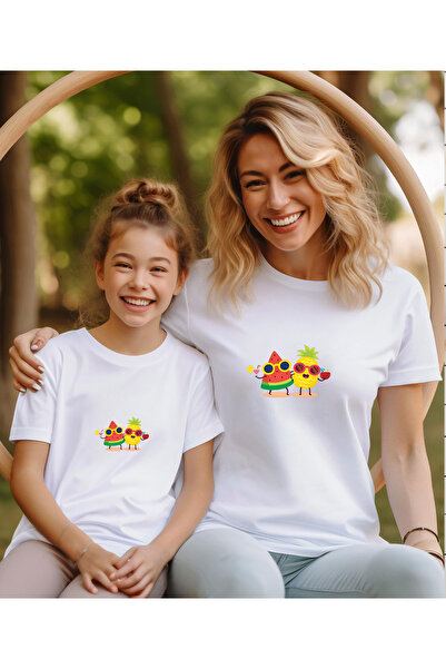 ASELİNDA Tricou combinat de familie cu imprimeu pepene verde-ananas (adăugați...