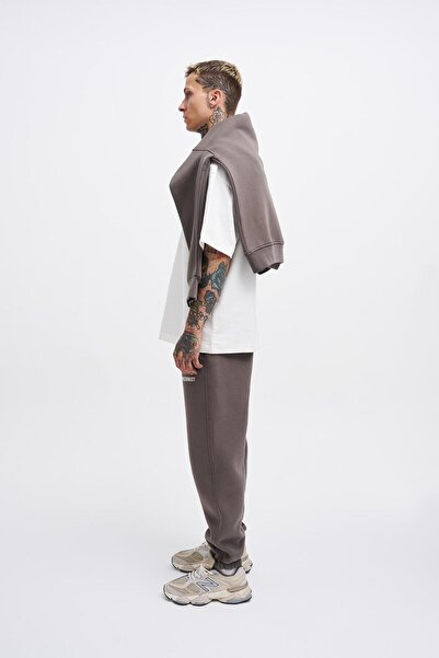 Machinist Мъжки спортни панталони с пламъчен принт Asphalt