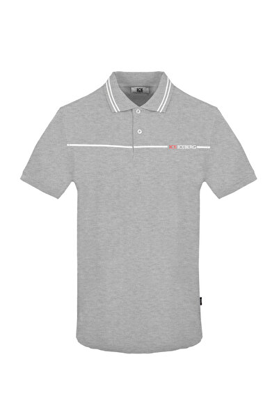 Ice Iceberg Tricou Polo Bărbat - Gri Deschis Melange
