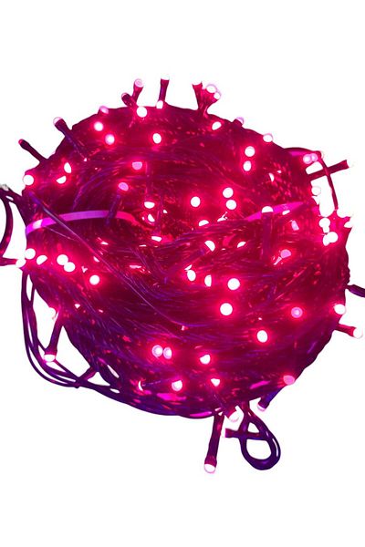 SDX Market Christmas installation, 8 m, Linear, Red, 100 small LEDs, black wire, light garland