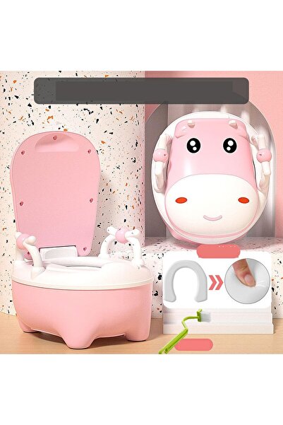Flippy Portable Children's Potty +1 Year, Cow Design with Lid, Friendly Model, Non-Toxic, Detachable