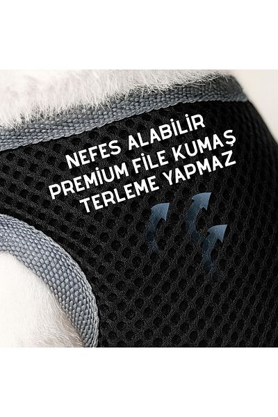 BEYLİNİ S-M-L Washable Mesh Mesh Chest Harness Breathable Anti-Sweat Durable Clip-On Velcro Leash