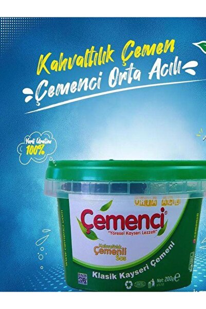 Çemenci Gurme Kahvaltılık Klasik Çemen – 10 adet x 200 gr | Geleneksel Kayseri Lezzeti