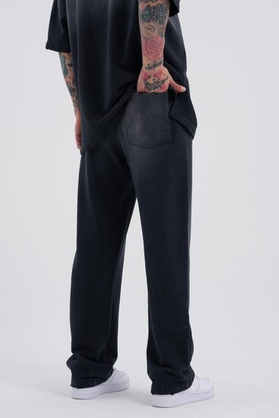 Machinist Ανδρικό ειδικό πλενόμενο φαρδύ μαύρο παντελόνι