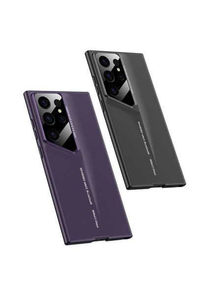 Generic Brand حافظة لهاتف Galaxy S23 Ultra رفيعة للغاية مع حماية للكاميرا من المطاط الصلب EFFX Procase - أرجواني