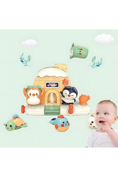 Twisoo Animal Penguin Waterfall Bathtub Toys for Babies