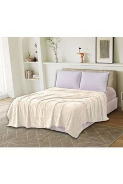 Ralex Patura Cocolino UNI pentru pat dublu 200 x 230 cm, model fluturi Crem