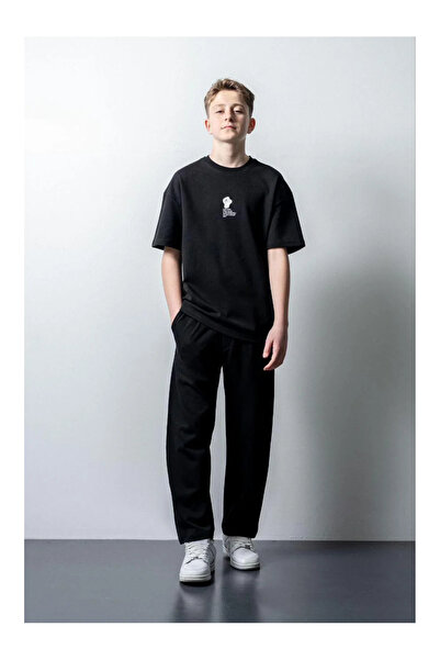 QUEEN KİDS تي شيرت للأولاد من كوين كيدز 7726 باللون الأسود