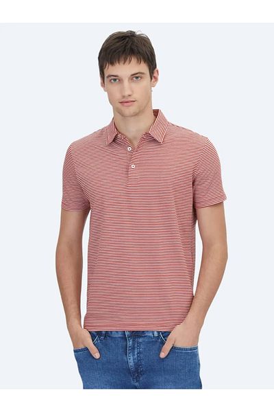 Kip Tile Polo Neck 100% Cotton T-Shirt