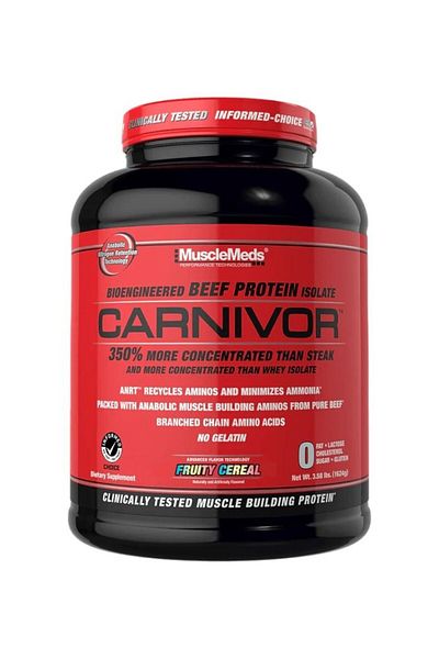 MuscleMeds Carnivore Bioengineered Beef Protein Isolate Fruity Cereal Flavor 56 Servings