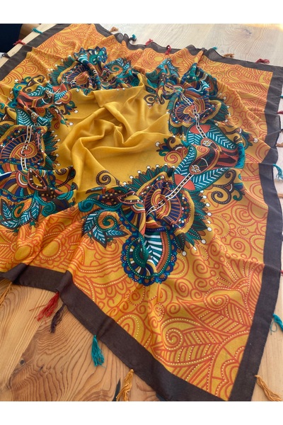 Bohemian Ethnic 110 X 110 cm Pareo Scarf Shawl Paisley 1757089