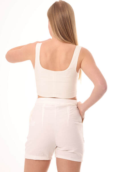 Lefon Μπουστάκι με τετράγωνο γιακά με φερμουάρ