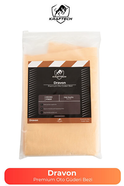 kraftech Dravon - Premium Oto Araba Güderi Bezi - 50 x 70 cm