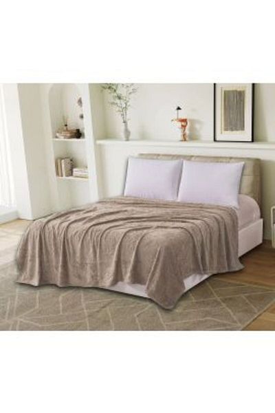 Ralex Cocolino UNI Blanket for Double Bed 200 x 230 cm, Butterfly Pattern Beige