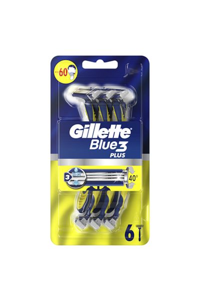 Gillette Disposable Razors Blue 3 Plus, 6 pcs