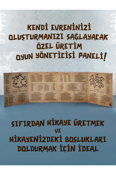 DiceLand DND FRP RPG Türkçe Oyun Yöneticisi Paneli Referans Tabloları ve Hari...