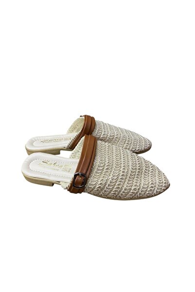 güven kundura Women's Knitwear Stoned Closed Front Slippers