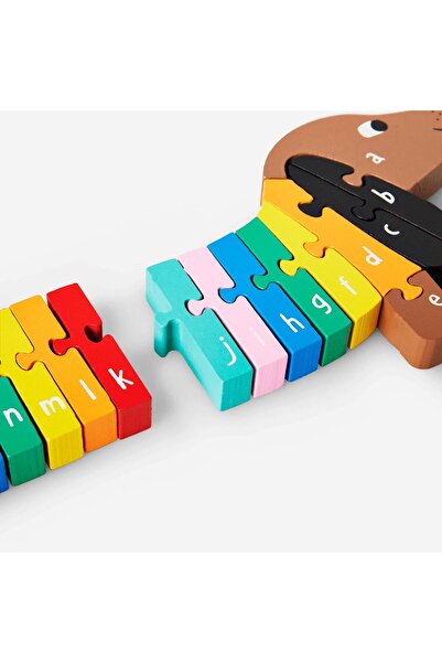 Flying Tiger Copenhagen Sosis Köpek Şeklinde Harfli Ahşap Yapboz