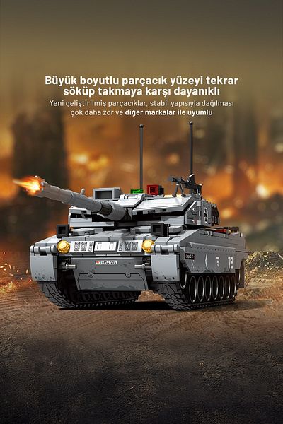 Sembo Block Leopard 2A7 Main Battle Tank Building Block Set 804 Pieces